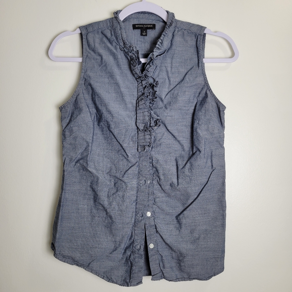 BANANA REPUBLIC Ruffle Tank Sleeveless Blouse‎ 2